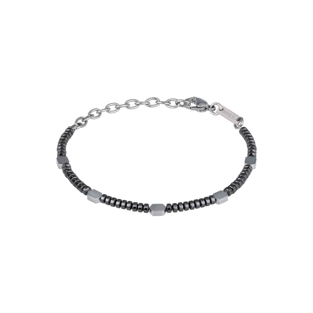 1 - Bracciale uomo Breil ematite Blend TJ2961 acciaio IP Silver