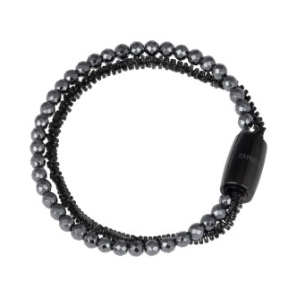 1 - Bracciale donna Breil Magnetica System Small Stardust con ematite TJ2938 acciaio IP Black