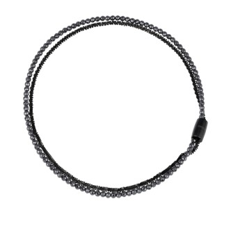 1 - Breil Magnetica System Medium Stardust woman necklace with hematite TJ2939 steel IP Black