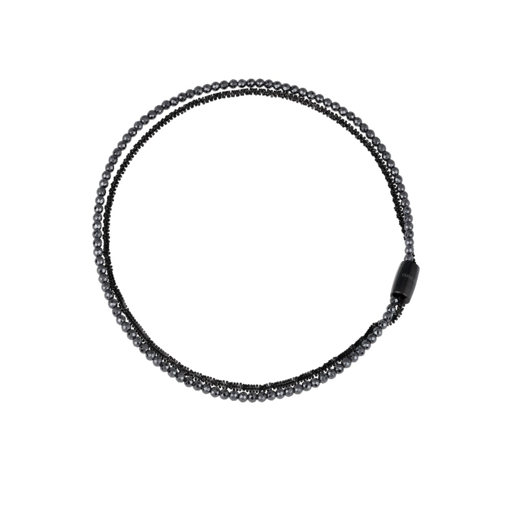 1 - Collana donna Breil Magnetica System Medium Stardust con ematite TJ2939 acciaio IP Black