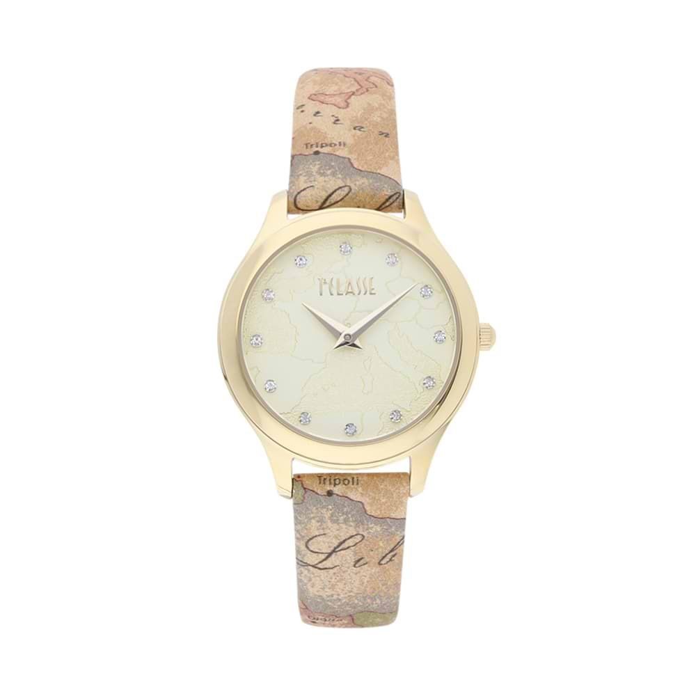 1 - Alviero Martini 1a Classe Ischia women's watch golden steel 1671357 leather strap