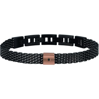 1 - Bracciale uomo Breil Black Diamond TJ2956 acciaio con diamante