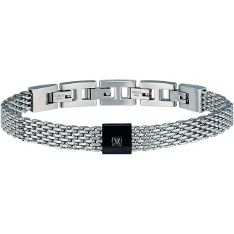 1 - Bracciale uomo Breil Black Diamond TJ2955 acciaio con diamante