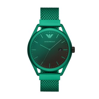 1 - Man only time watch Emporio Armani Holiday AR11326 steel green color