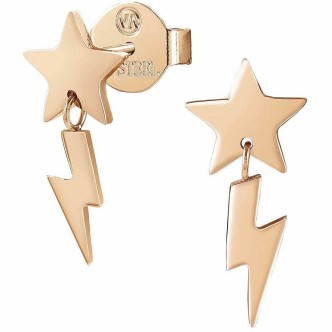 1 - Star and lightning earrings Nomination 028103/051 steel Stardust collection