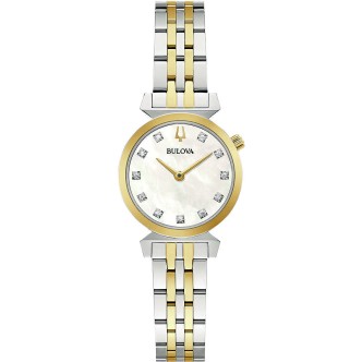 1 - Bulova watch only time woman 98P202 steel Petite Regatta collection