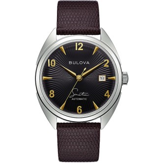 1 - Orologio Frank Sinatra Bulova solo tempo meccanico 96B348 acciaio cinturino in pelle