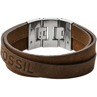 1 - Fossil men's leather bracelet JF03188040 Vintage Casual collection