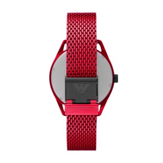 1 - Man only time watch Emporio Armani Holiday AR11329 steel red color