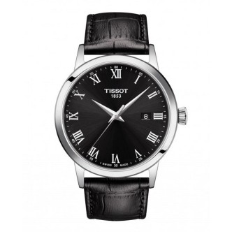 1 - Man watch only time Tissot T129.410.16.053.00 leather strap Classic Dream collection