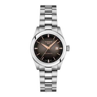 1 - Tissot T-My Lady T132.007.11.066.01 automatic women's watch in steel with second leather strap