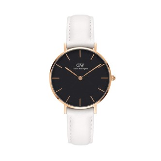 1 - Orologio Daniel wellington Solo Tempo donna Analogico cinturino in pelle  modello Petite Bondi DW00100285