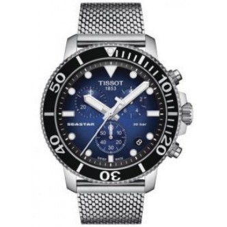 1 - Tissot men's chronograph watch T120.417.11.041.02 steel Seastar 1000 Chronograph collection