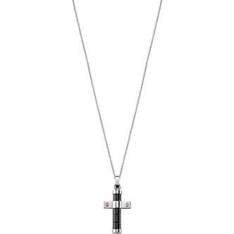 1 - Sector SZQ15 silver cross necklace for men Spirit collection