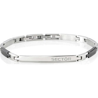 1 - Bracciale Basic Sector uomo acciaio PVD Nero SZS11