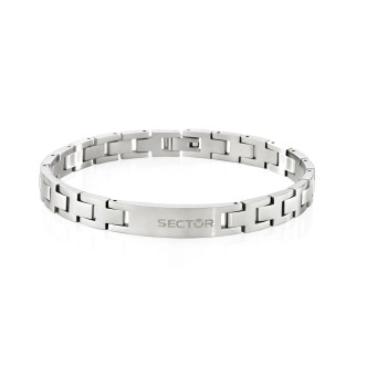 1 - Basic Sector men's bracelet in polished and satin steel SZS13