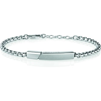 1 - Basic Sector men's bracelet in polished and satin steel SZS35