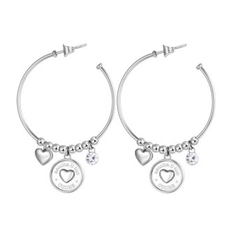 1 - Brosway BHKL21 heart earrings in 316L steel.