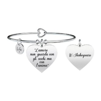 1 - Bracelet Kidult 731271 316L steel pendant with heart Love collection