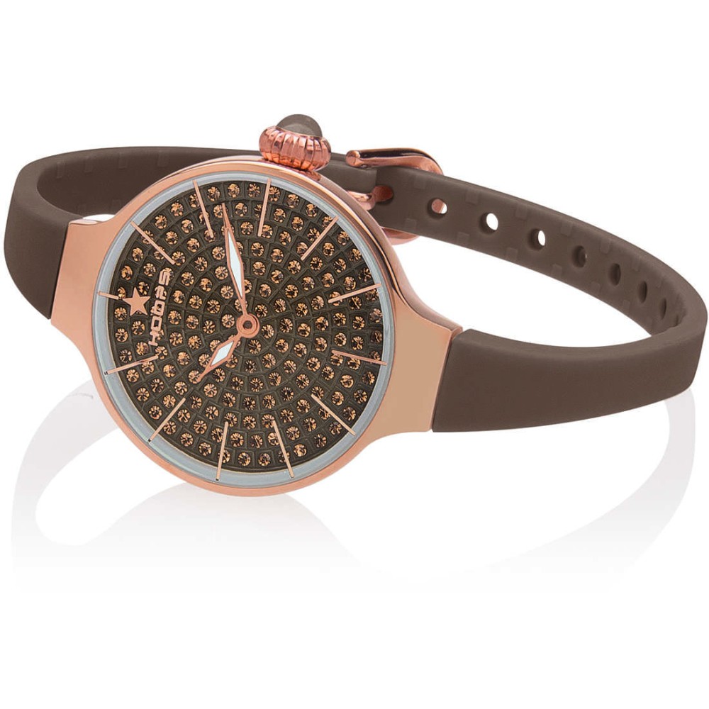 1 - Watch Hoops Only time women's analogue silicone strap Cheriè Diamonds 160 collection 2593LBG08