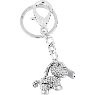 1 - Morellato SD0383 steel dog keychain with crystals Magic collection