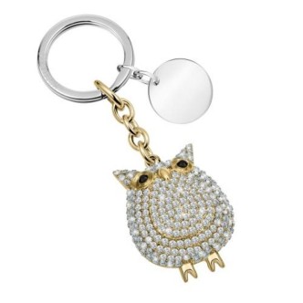 1 - Keychain owl Morellato SD0391 steel with crystals Magic collection