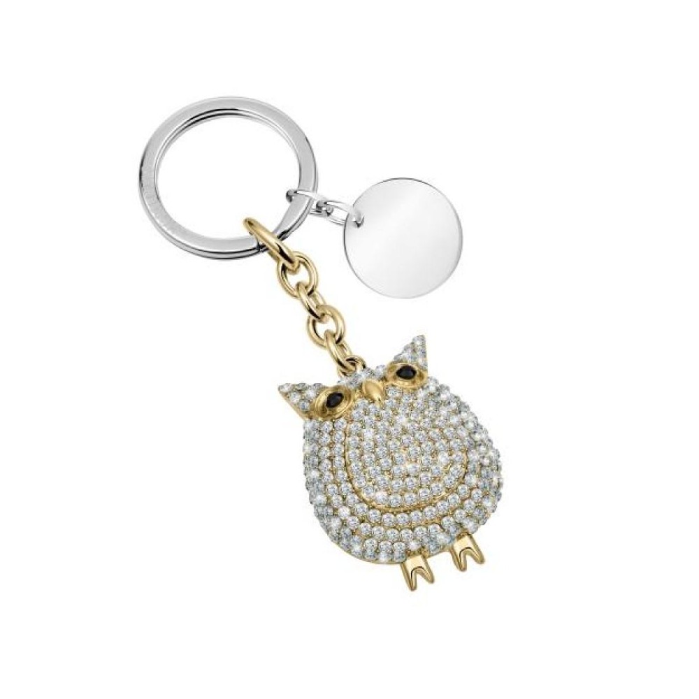 1 - Keychain owl Morellato SD0391 steel with crystals Magic collection