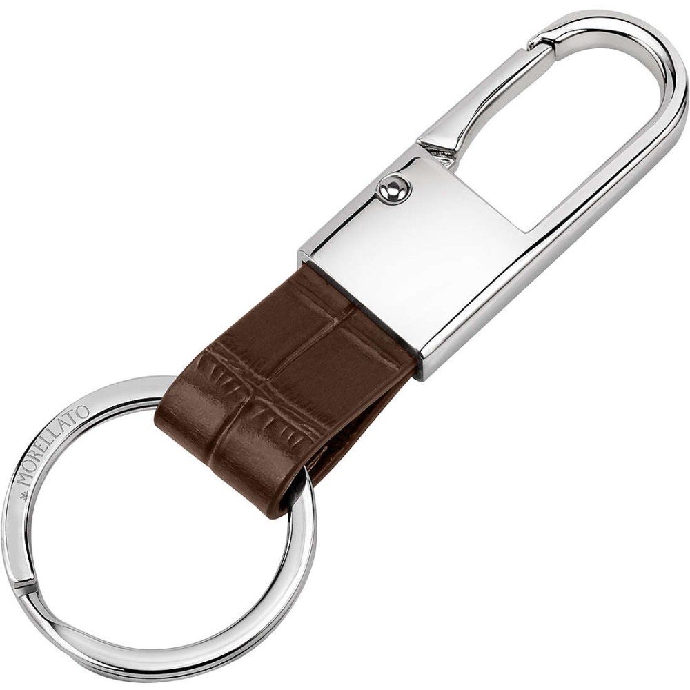 1 - Morellato men's leather keychain SU0634 Prestige collection