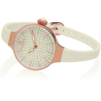 1 - Watch Hoops Only time women's analogue silicone strap Cheriè Diamonds 160 collection 2593LBG09