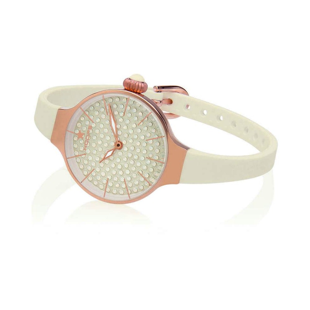 1 - Watch Hoops Only time women's analogue silicone strap Cheriè Diamonds 160 collection 2593LBG09