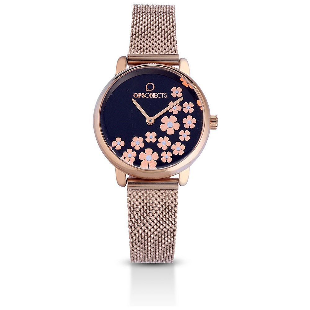 1 - Orologio Ops Objects Solo Tempo donna cinturino in acciaio collezione Bold Flower OPSPW-552