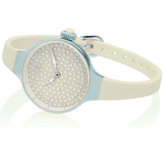 1 - Watch Hoops Only time women's analogue silicone strap Cheriè Diamonds 160 collection 2593LBS09