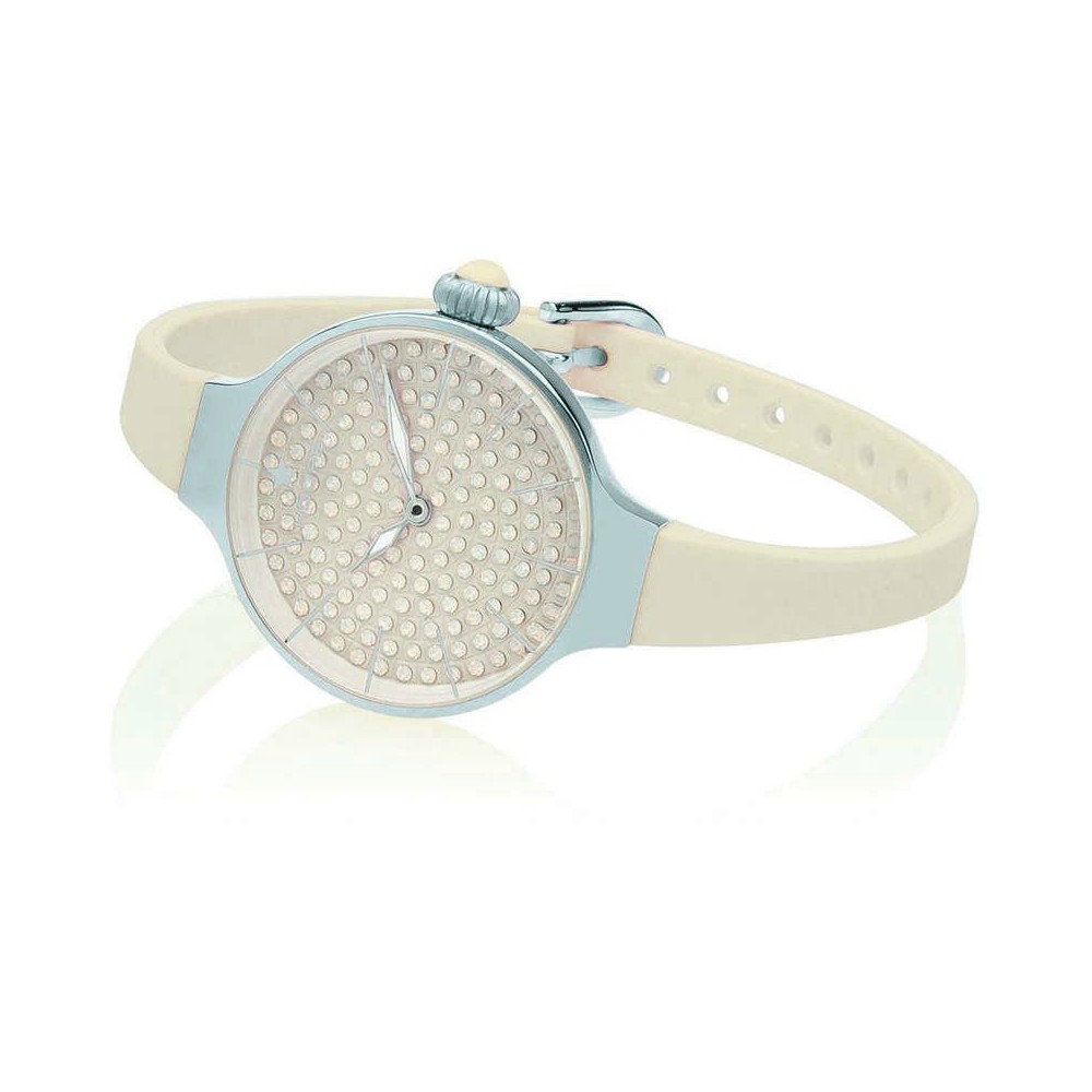 1 - Watch Hoops Only time women's analogue silicone strap Cheriè Diamonds 160 collection 2593LBS09