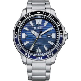 1 - Citizen Marine Solo Time men's watch AW1525-81L steel Eco-Drive