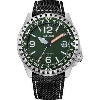 1 - Orologio Citizen Meccanico Automatico Military uomo NJ2198-16X acciaio Eco-Drive