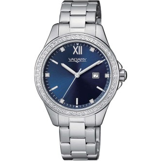 1 - Orologio donna Vagary by Citizen Timeless Lady solo tempo IU2-413-71 acciaio con cristalli