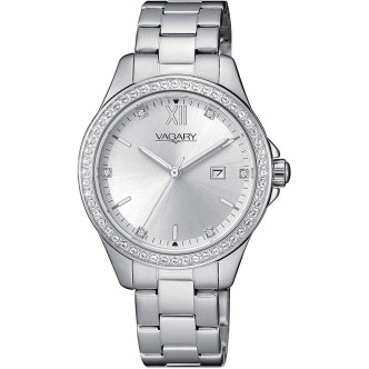 1 - Orologio donna Vagary by Citizen Timeless Lady solo tempo IU2-413-11 acciaio con cristalli