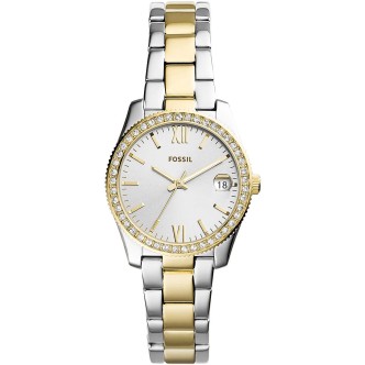 1 - Orologio Fossil donna Scarlette Mini solo tempo ES4319 acciaio con cristalli