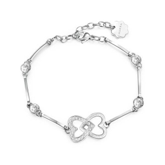 1 - Brosway BHKB047 Chakra bracelet with crossed hearts in 316L steel with zircons