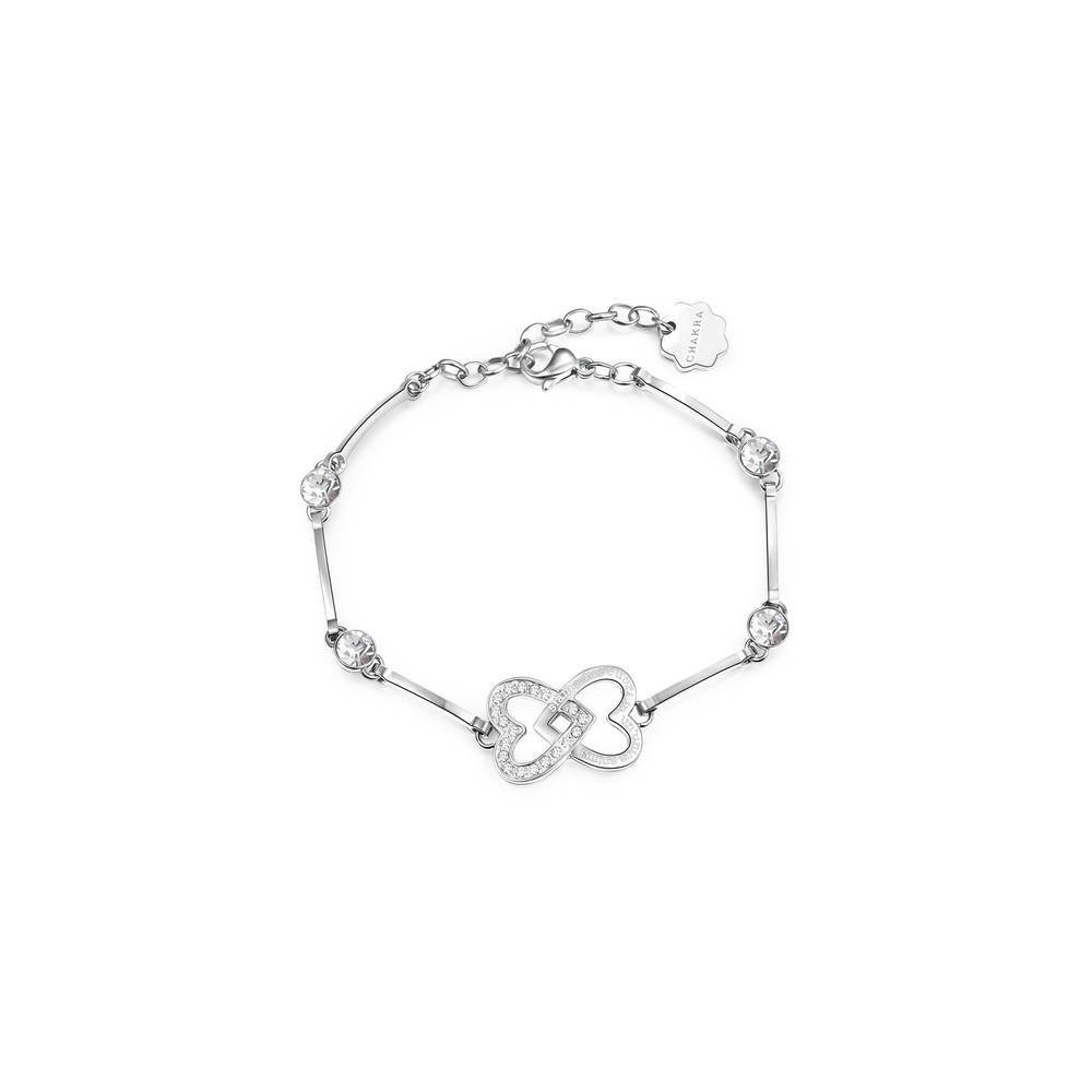 1 - Brosway BHKB047 Chakra bracelet with crossed hearts in 316L steel with zircons