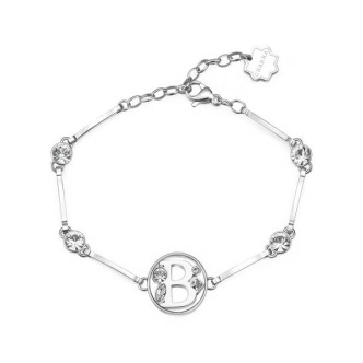 1 - Bracciale lettera B Chakra Brosway BHKB050 acciaio 316L con cristalli