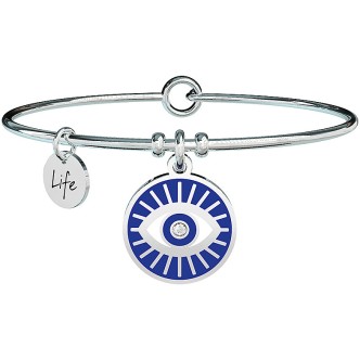 1 - Bracciale Kidult occhio Spirituality 731622 acciaio 316L smalto blu