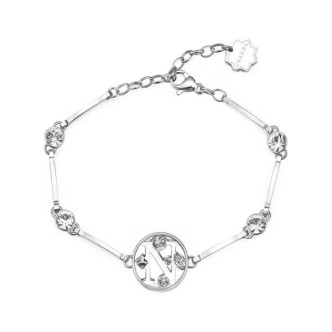 1 - Bracciale lettera N Chakra Brosway BHKB062 acciaio 316L con cristalli