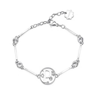 1 - Bracciale lettera P Chakra Brosway BHKB064 acciaio 316L con cristalli