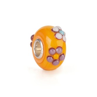 1 - Beads Bouquet Arancione Trollbeads vetro TGLBE-20143 "Condividi la felicità" collezione Thun