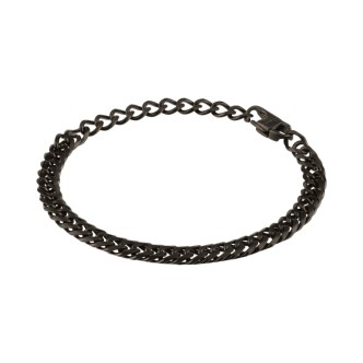 1 - Bracciale Gritty Breil uomo TJ2975 acciaio satinato PVD Gun