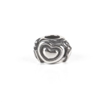 1 - Bead Cuore nel cuore Trollbeads "Ti amerò per sempre" Argento 925 TAGBE-20230 collezione Thun