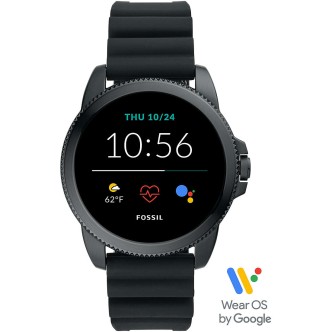 1 - Fossil GEN 5E black silicone smartwatch FTW4047 man