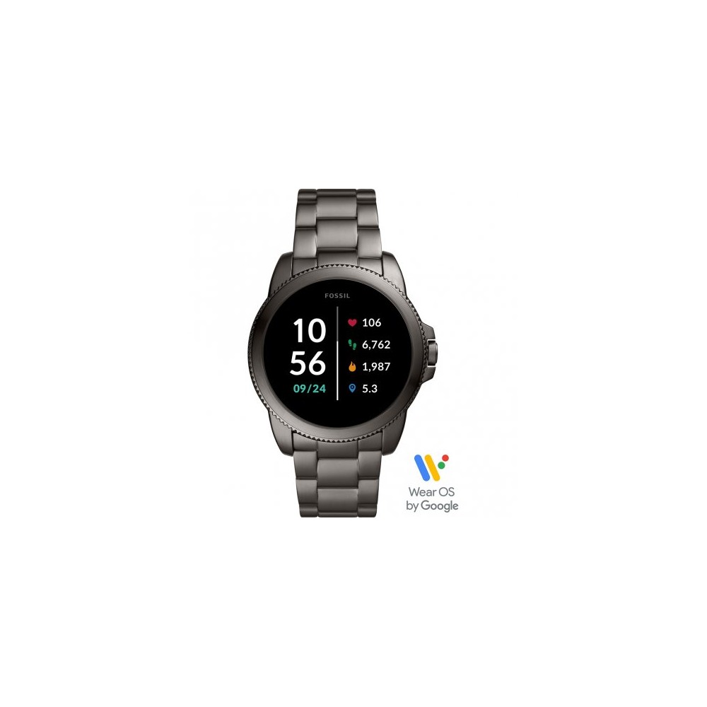 1 - Smartwatch Fossil GEN 5E acciaio finitura PVD Gun FTW4049 uomo