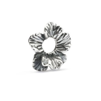 1 - Trollbeads Ibiscus Flower Beads Silver TAGBE-00246